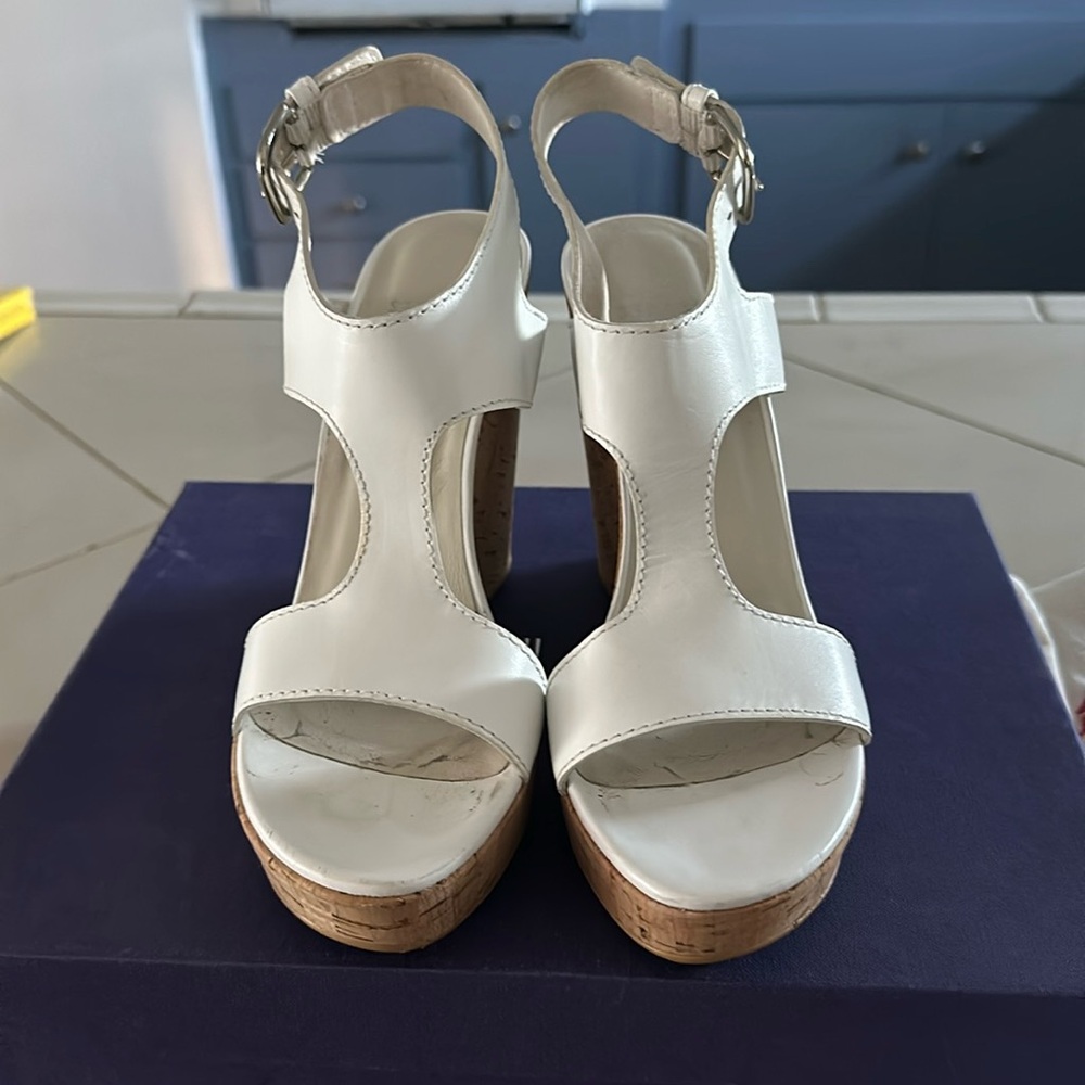 Stuart Weitzman Purity Wedges Size 6.5